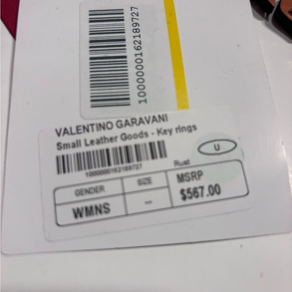 NWT $567  Valentino Rockstud Leaf Leather Bag Charm/Keychain - Picture 4 of 16